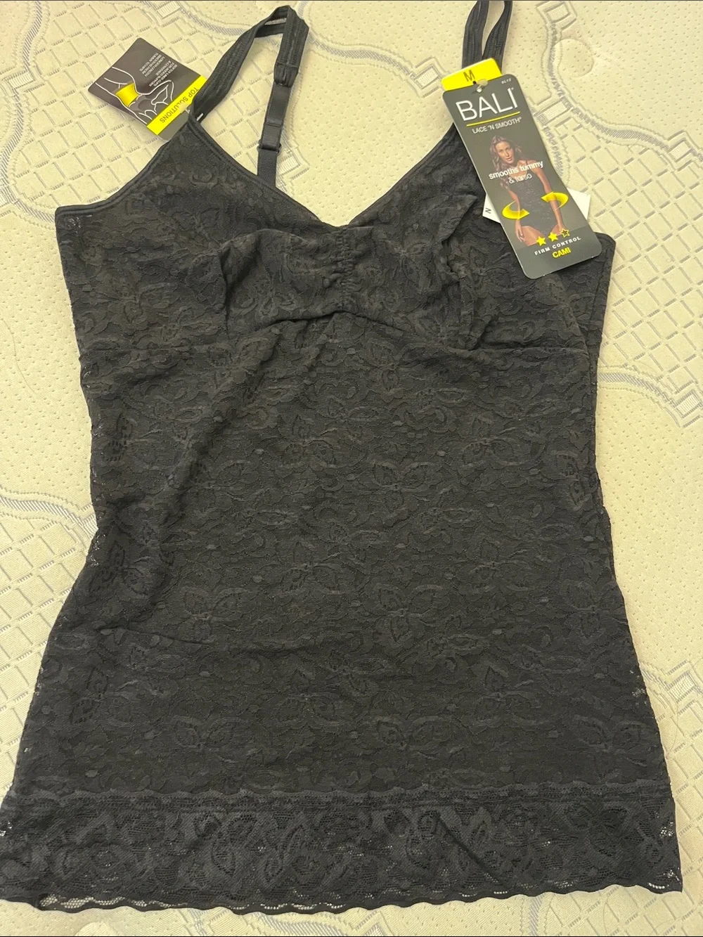 Bali Black Lace Shaping Camisole
